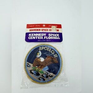 New Vintage NASA Apollo 11 Iron On Patch Emblem Kennedy Space Center 4”